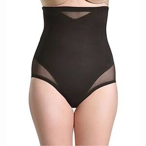 Miraclesuit Sexy Sheer Shaping Hi-Waist Brief Black Body Shaper Sz M